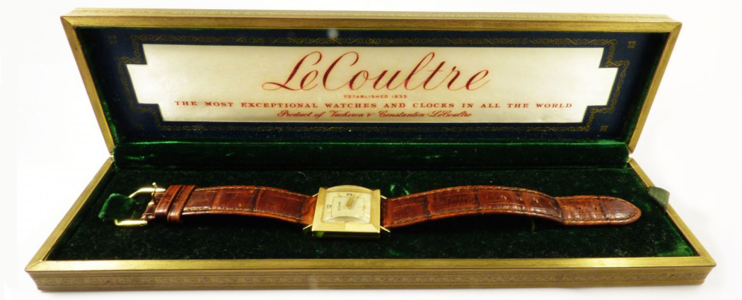 Vintage Leather and Gold LeCoultre Watch