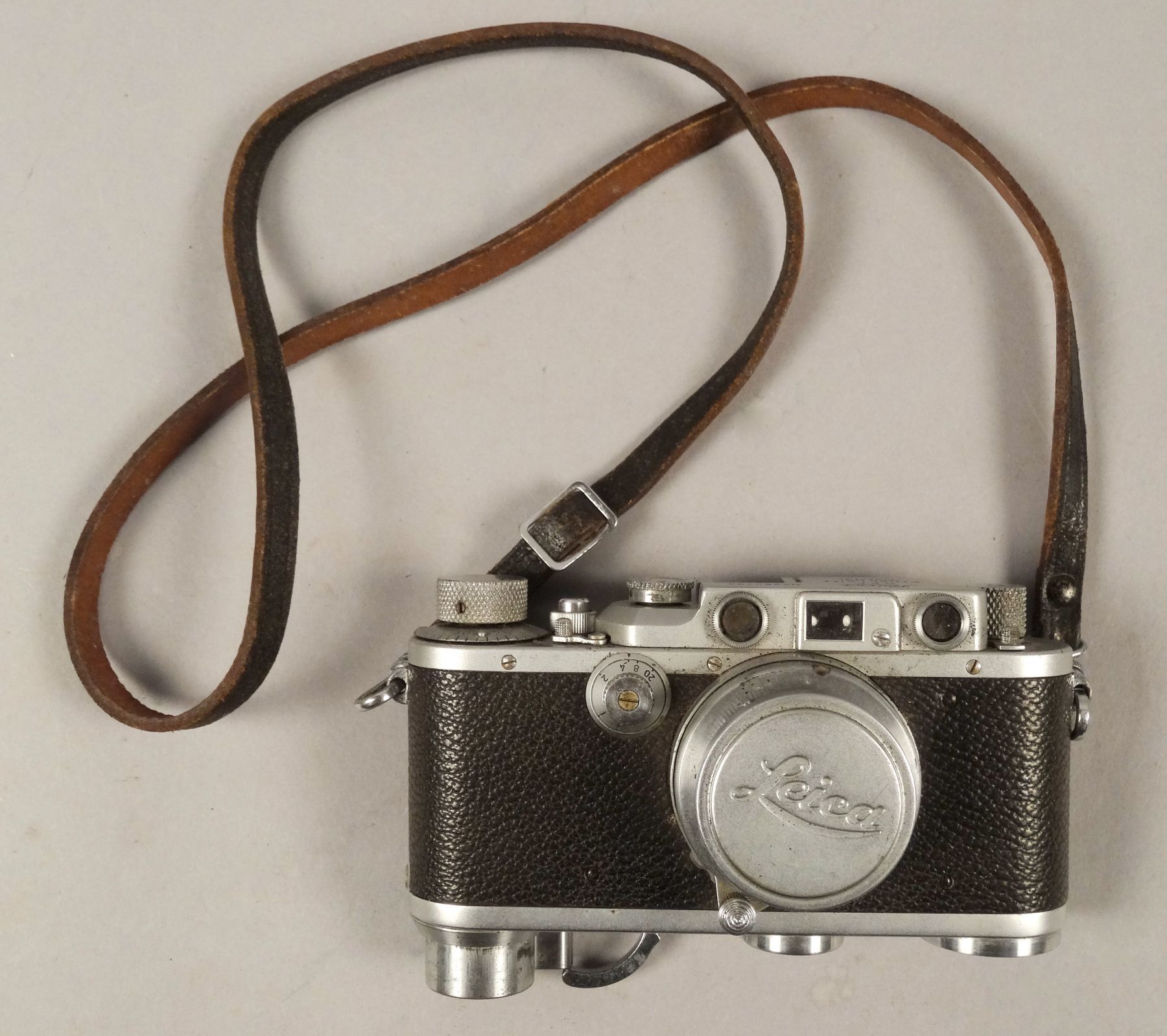 Vintage Leica Leather Strapped Film Camera