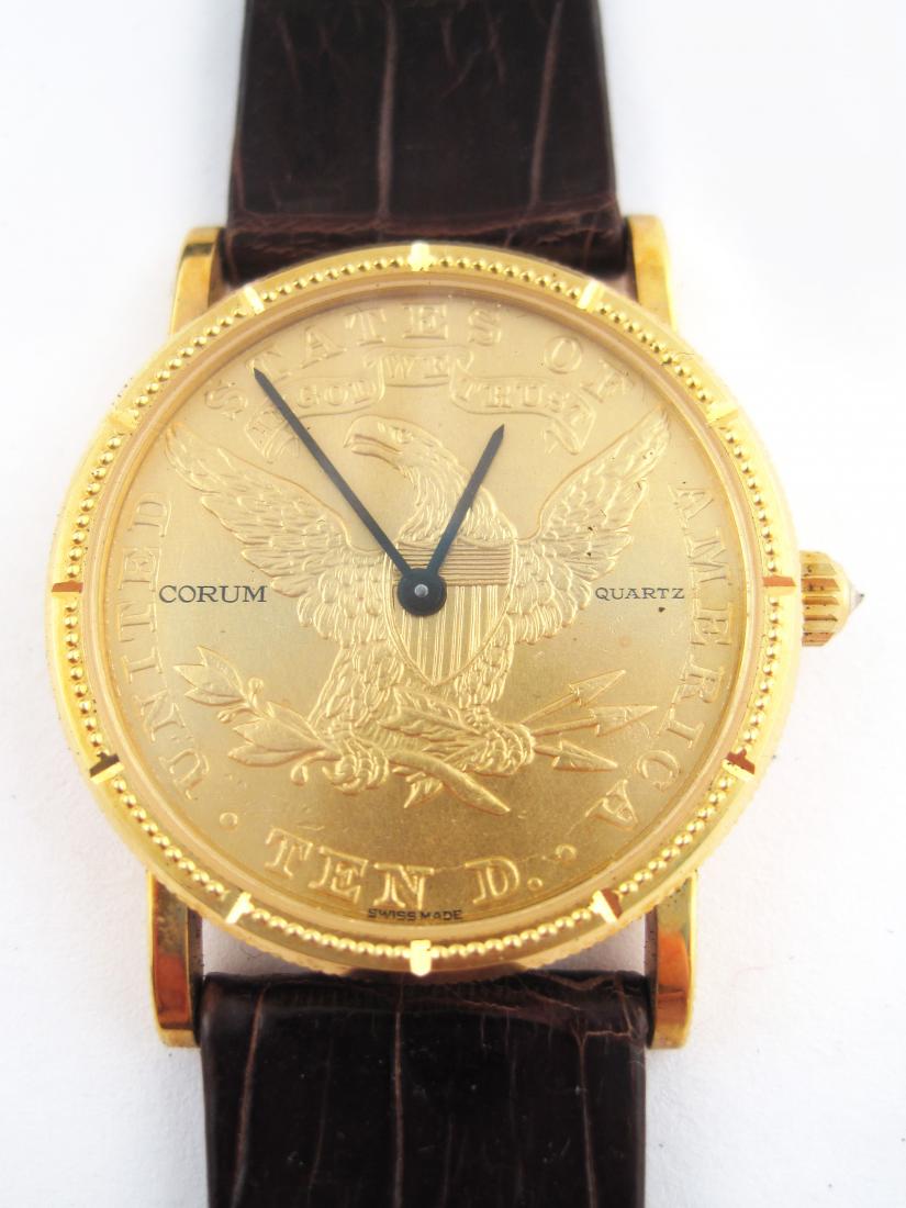 Vintage Corum Quartz Movement Gold Coin Watch Dial