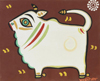 Jamini Roy Painting of Bull