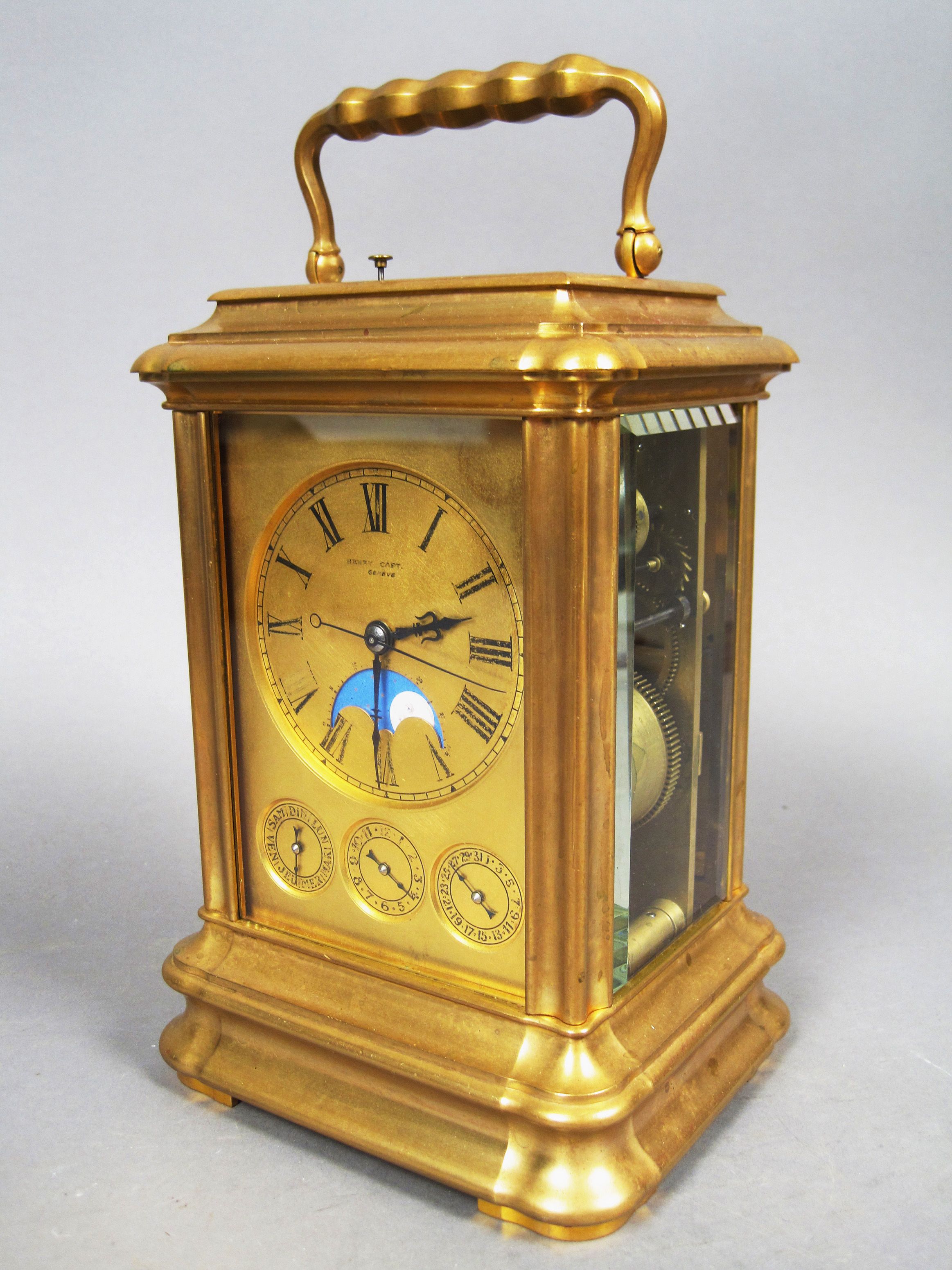 c1880 Henry Capt Bronze Dore Carriage Clock