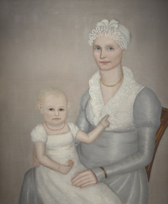 "Mrs. Wilbur (Sarah 'Sally' Stearns) Sherman (1789-1845) and daughter Sarah (1814-1872)," Ammi Phillips