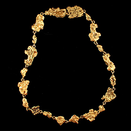 Golden Nugget Casino Founder Guy MacAfee Presentation Gold Nugget Necklace