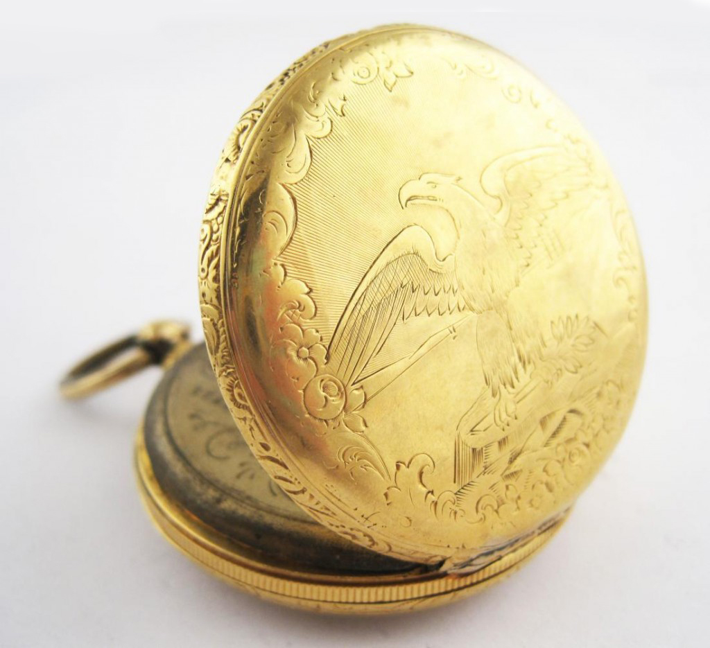 Engraved Eagle Gold Pocketwatch