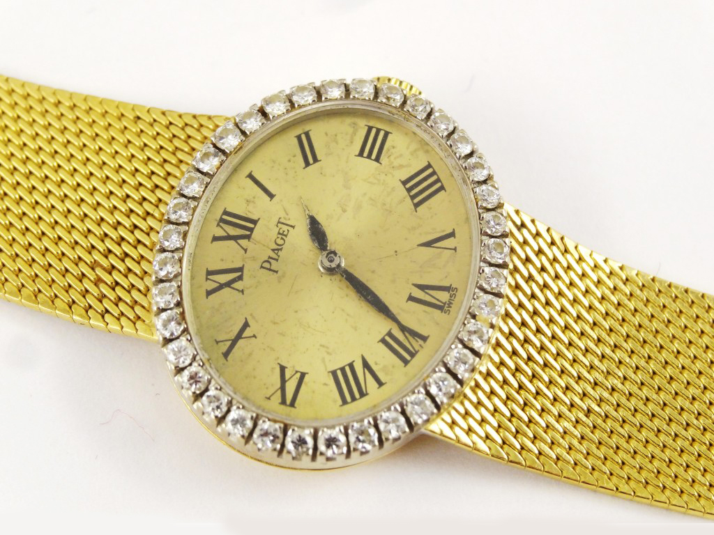 Gold and Diamond Piaget Wristwatch