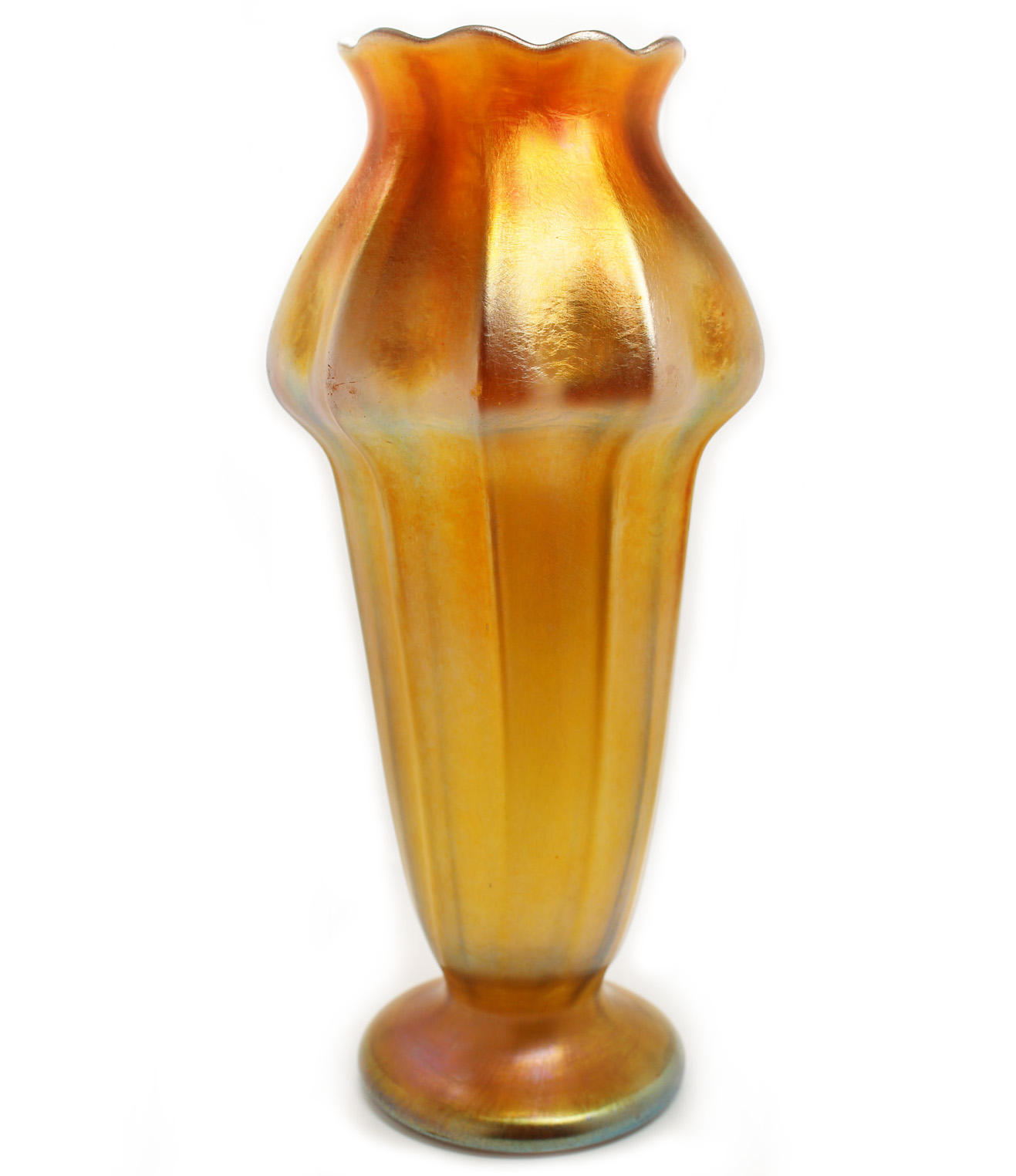 Antique Louis Comfort Tiffany Favrile Glass Bud Vase