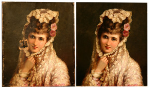 Portrait of a Lady Before & After Restoration