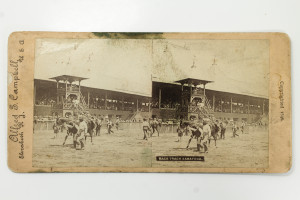 Saratoga Springs Racetrack - 19th Century Stereoview Card