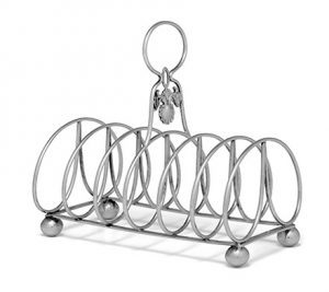 Chinese Export Silver Toast Rack mark of Wong Shing