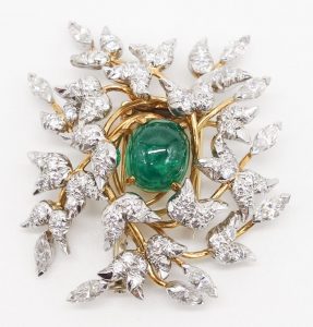 Emerald and Diamond Brooch by Jean Schlumberger for Tiffany & Co.