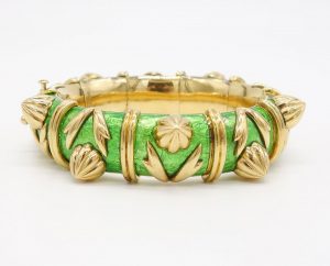 Green Enamel and 18K Bracelet by Jean Schlumberger for Tiffany & Co.