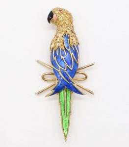 "Parrot" Brooch by Jean Schlumberger for Tiffany & Co.