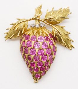 Strawberry Brooch by Jean Schlumberger for Tiffany & Co.