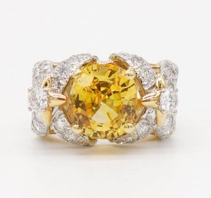 Yellow Sapphire and Diamond Ring by Jean Schlumberger for Tiffany & Co.