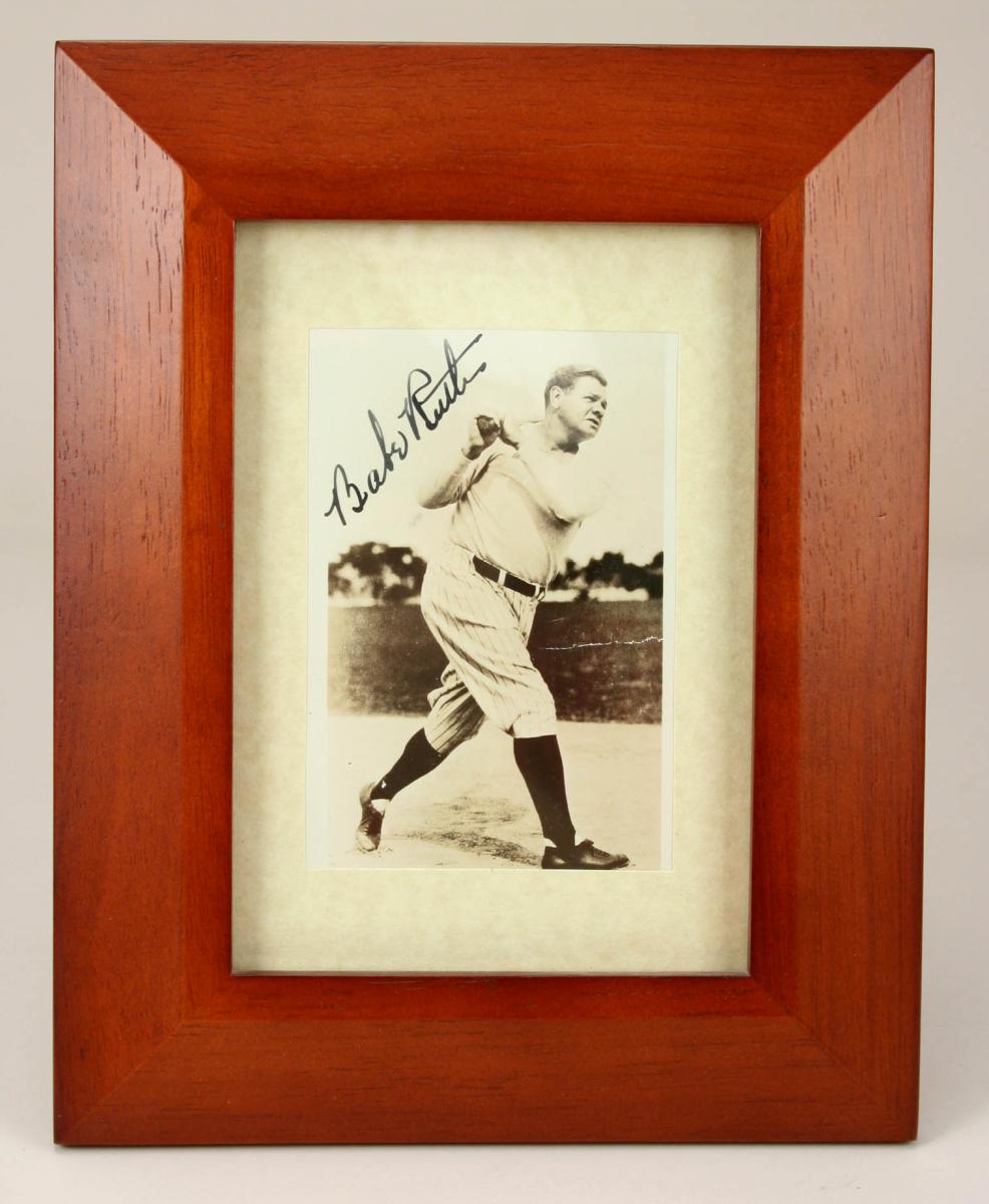 Antique Signed Portrait Autograph Babe Ruth Photograph