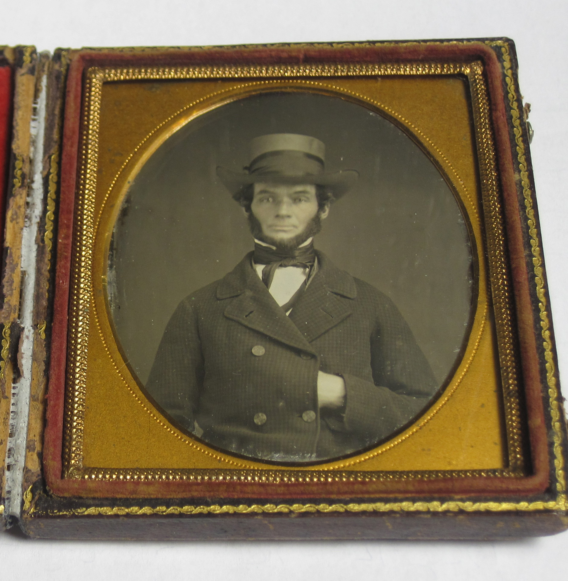 Antique Daguerrotype Wild Goose Chase Lincoln Portrait Photograph